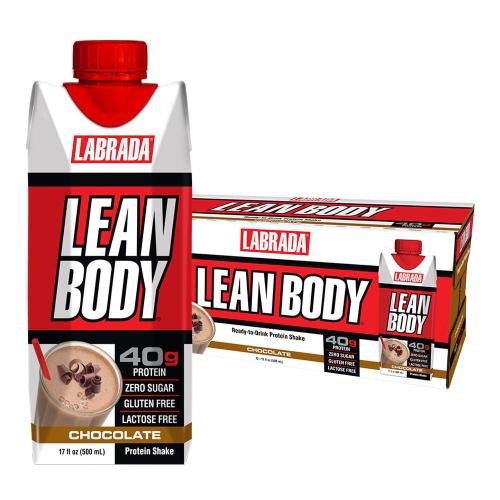 Labrada Lean Body Ready-to-Drink Protein Shake (12 x 500 ml, Chocolate)