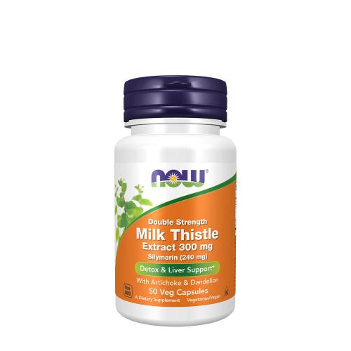 Now Foods Milk Thistle Extract, Double Strength 300 mg (50 Veg Capsules)