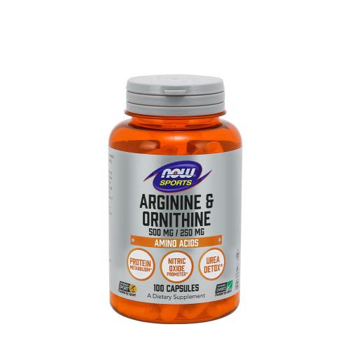 Now Foods Arginine & Ornithine 500/250mg (100 Capsules)