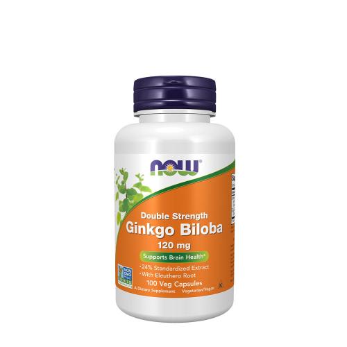 Now Foods Ginkgo Biloba, Double Strength 120 mg (100 Veg Capsules)