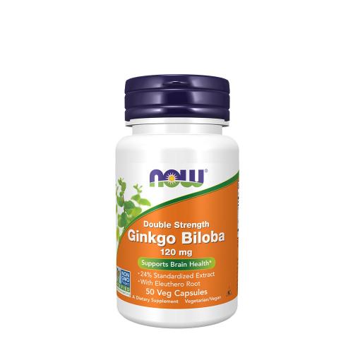 Now Foods Ginkgo Biloba, Double Strength 120 mg (50 Veg Capsules)