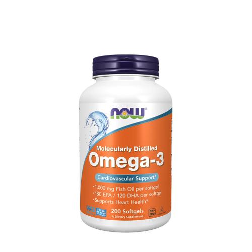 Now Foods Omega-3, Molecularly Distilled (200 Softgels)