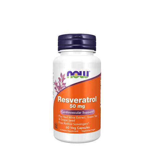 Now Foods Natural Resveratrol 50 mg (60 Veg Capsules)