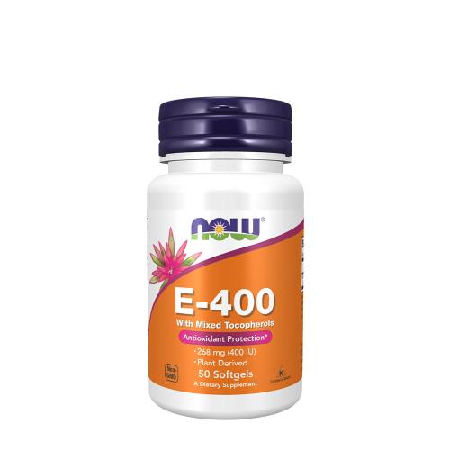 Now Foods Vitamin E-400 IU with Mixed Tocopherols (50 Softgels)