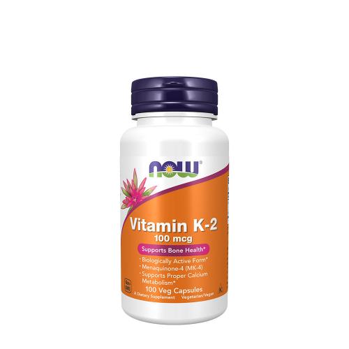 Now Foods Vitamin K-2 100 mcg (100 Veg Capsules)