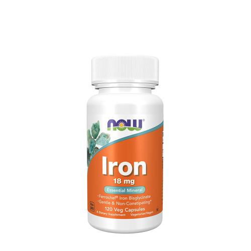 Now Foods Iron 18 mg Veg Capsules (120 Veg Capsules)