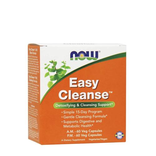 Now Foods Easy Cleanse™ AM PM 120 Veg Capsules (2 Bottles with 60 each) (120 Veg Capsules)