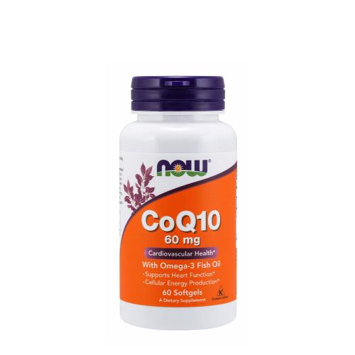 Now Foods CoQ10 60 mg with Omega 3 Fish Oil (60 Softgels)