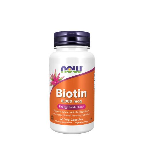 Now Foods Biotin 5,000 mcg (60 Veg Capsules)