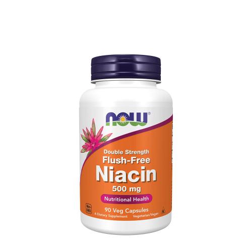 Now Foods Niacin 500 mg, Double Strength Flush-Free Veg Capsules (90 Veg Capsules)