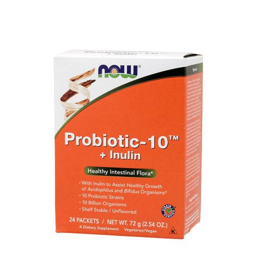 Now Foods Probiotic-10™ + Inulin (24 Packets)
