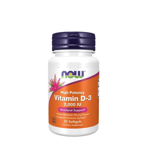 Now Foods Vitamin D-3 2000 IU (30 Softgels)