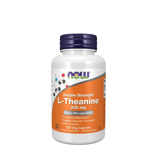 Now Foods L-Theanine, Double Strength 200 mg (120 Veg Capsules)