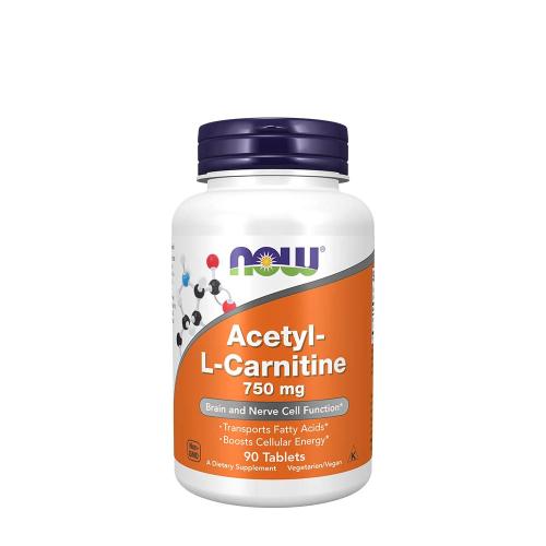 Now Foods Acetyl-L-Carnitine 750 mg (90 Tablets)
