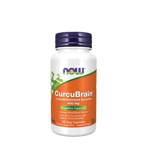 Now Foods CurcuBrain 400 mg (50 Veg Capsules)