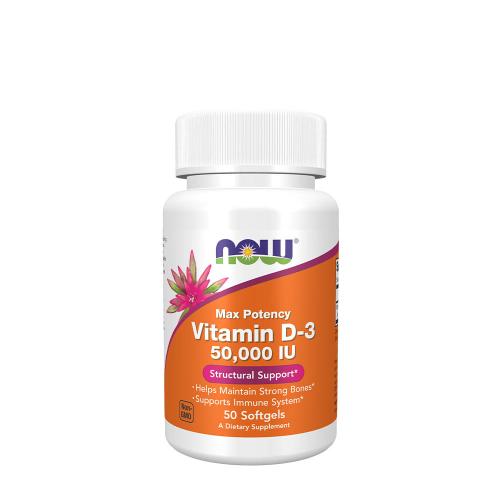 Now Foods Vitamin D-3 50,000 IU (50 Softgels)