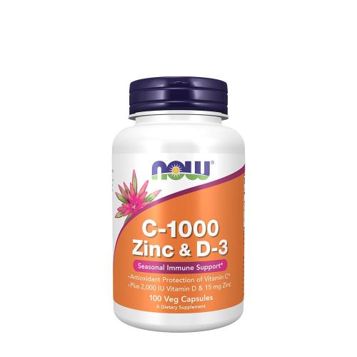 Now Foods C-1000 Zinc & D-3 (100 Veg Capsules)