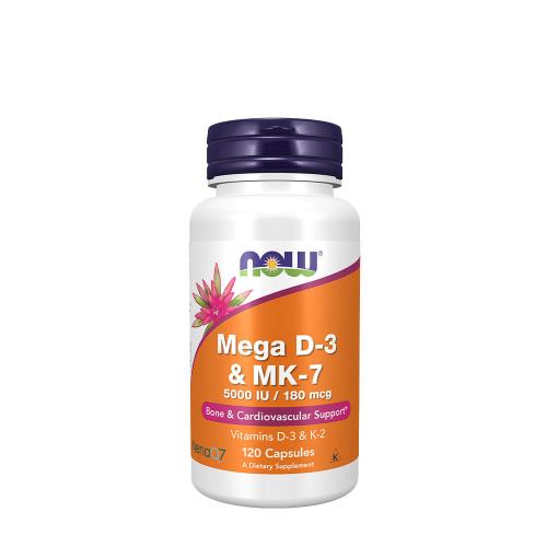 Now Foods Mega D-3 & MK-7  (120 Veg Capsules)