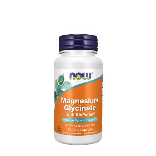 Now Foods Magnesium Glycinate with BioPerine® (60 Capsules)