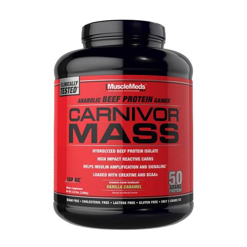 MuscleMeds Carnivor™ Mass 100% Beef Protein Mass Gainer (2668 g, Vanilla Caramel)