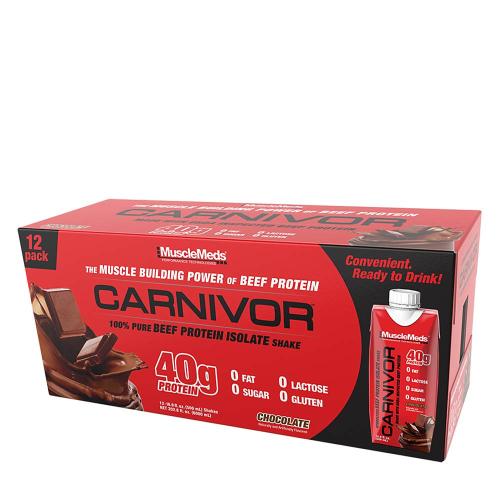 MuscleMeds Carnivor RTD Beef Protein Shake (12 pack, Chocolate)