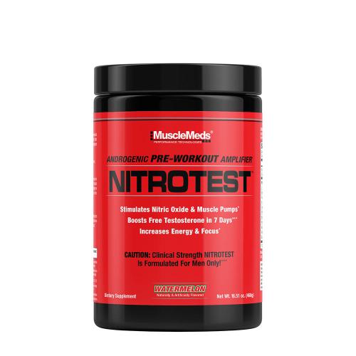 MuscleMeds Nitrotest - 2 in 1 Pre-Workout + Test Booster (468 g, Watermelon)