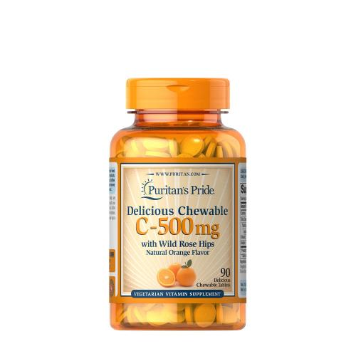 Puritan's Pride Vitamin C-500 mg with Rose Hips (90 Chewables)