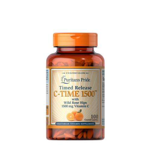 Puritan's Pride Vitamin C-1500 mg with Rose Hips Timed Release (100 Caplets)