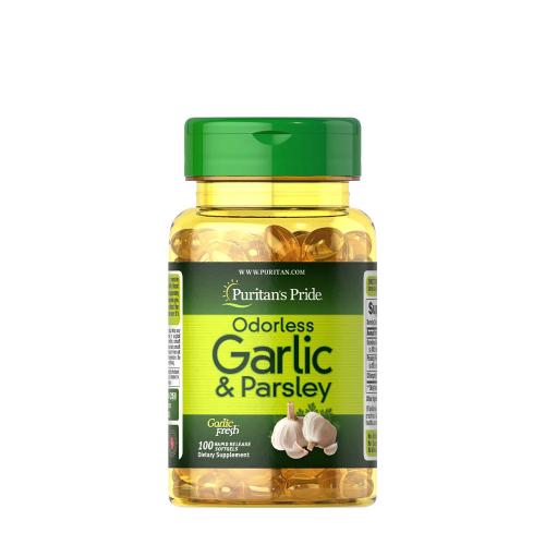 Puritan's Pride Odorless Garlic & Parsley 500 mg / 100 mg (100 Softgels)