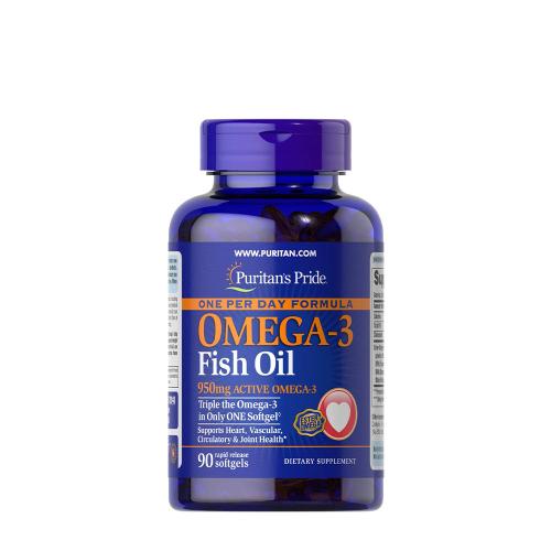 Puritan's Pride One Per Day Omega-3 Fish Oil 1360 mg (950 mg Active Omega-3) (90 Softgels)