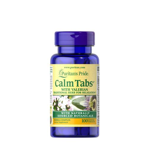 Puritan's Pride Calm Tabs® with Valerian, Passion Flower, Hops, Chamomile (100 Tablets)