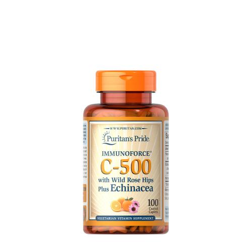 Puritan's Pride Vitamin C-500 with Rose Hips & Echinacea (100 Caplets)