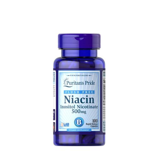 Puritan's Pride Flush Free Niacin 500 mg (100 Capsules)