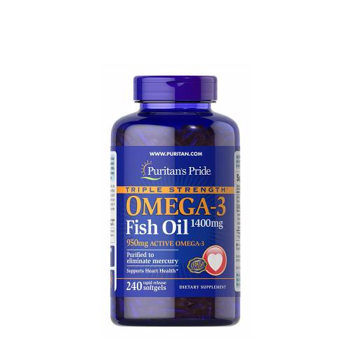 Puritan's Pride Triple Strength Omega-3 Fish Oil 1400 mg (950 mg Active Omega-3) (120 Softgels)