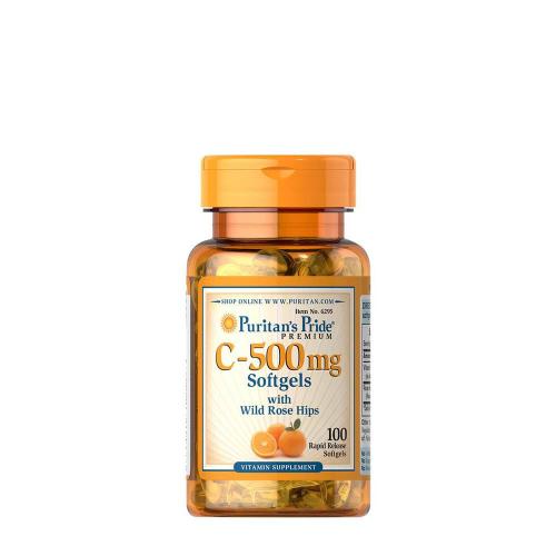 Puritan's Pride Vitamin C-500 mg with Rose Hips  (100 Softgels)