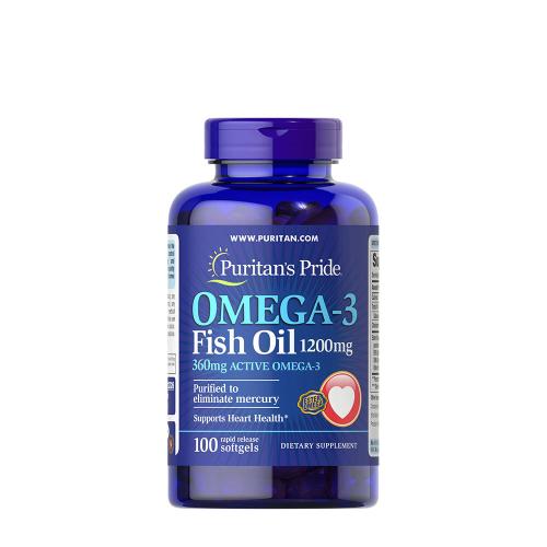 Puritan's Pride Omega-3 Fish Oil 1200MG (100 Softgels)