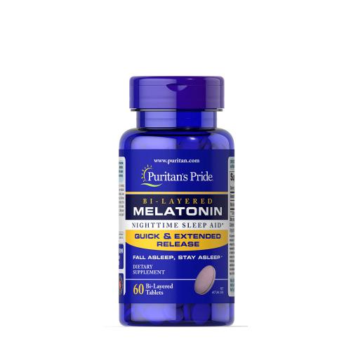 Puritan's Pride Bi-Layered Melatonin 5 mg (60 Bi-Layered Tablets)