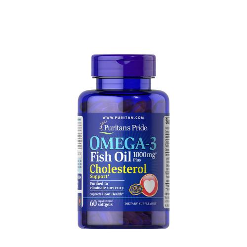 Puritan's Pride Omega-3 Fish Oil Plus Cholesterol Support (60 Softgels)
