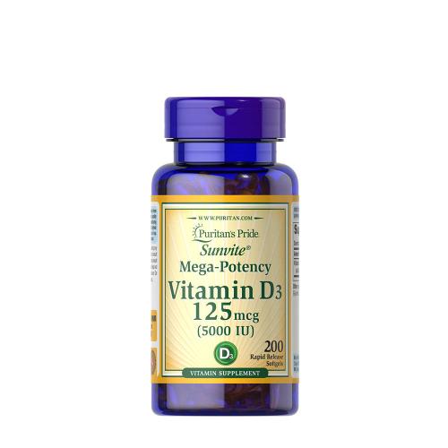 Puritan's Pride Vitamin D3 5000 IU (200 Softgels)