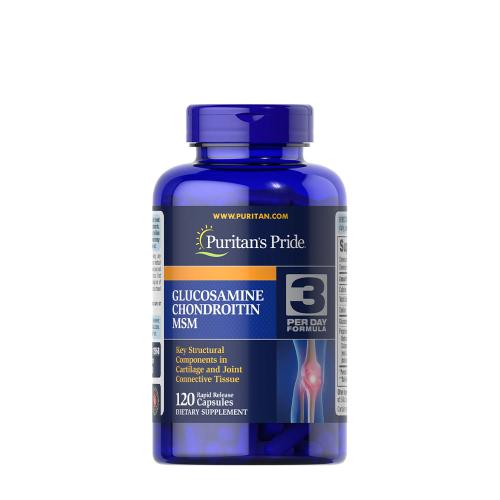 Puritan's Pride Double Strength Glucosamine, Chondroitin & MSM Joint Soother® (120 Capsules)