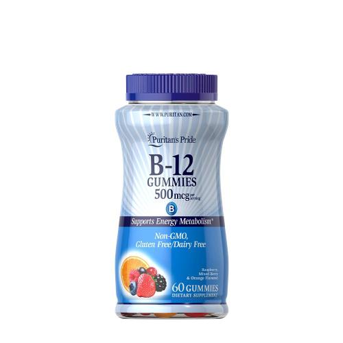 Puritan's Pride Vitamin B12 Gummies 500 mcg (60 Gummies, Raspberry, mixed berry & orange)