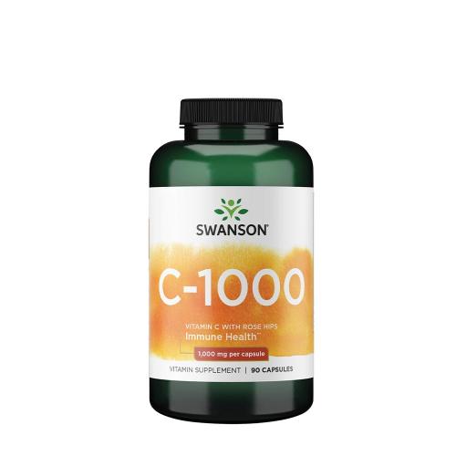 Swanson Vitamin C with Rose Hips (90 Capsules)