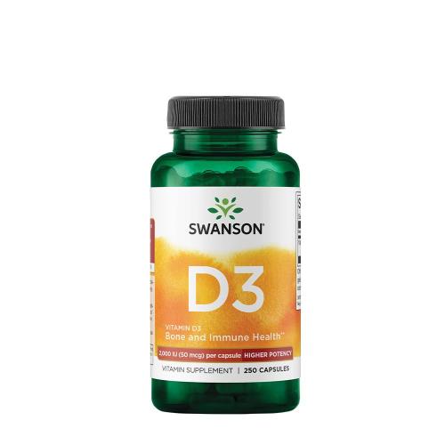 Swanson SWANSON VITAMIN D3 - HIGHER POTENCY 2,000 IU (250 Capsules) (250 Capsules)