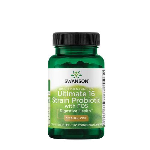 Swanson Dr. Stephen Langer's Ultimate 16 Strain Probiotic with FOS 3.2 BILLION CFU (60 Veg Capsules)