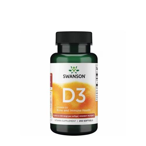 Swanson Vitamin D3 (250 Softgels)