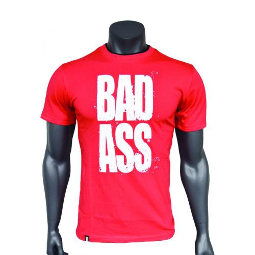 FA - Fitness Authority T-Shirt Double Neck Bad Ass  (M, White & Red)