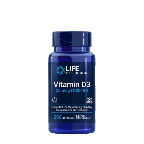 Life Extension Vitamin D3 25 mcg (1000 IU) (250 Softgels)