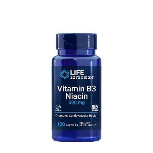 Life Extension Vitamin B3 (Niacin) 500 mg  (100 Veg Capsules)