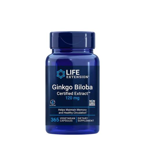 Life Extension Ginkgo Biloba Certified Ext 120 mg  (365 Capsules)