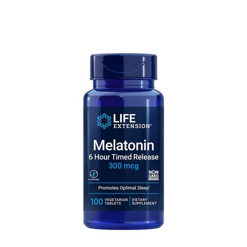 Life Extension Melatonin 6 Hour Timed Release (300 mcg) (100 Veg Tablets)